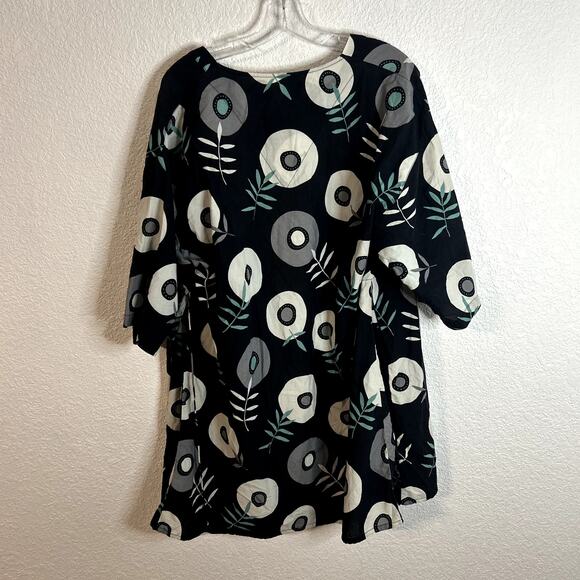 Gudrun Sjoden Womens Julie Floral Tulip Organic Cotton Open Shirt Small Medium - Picture 6 of 6